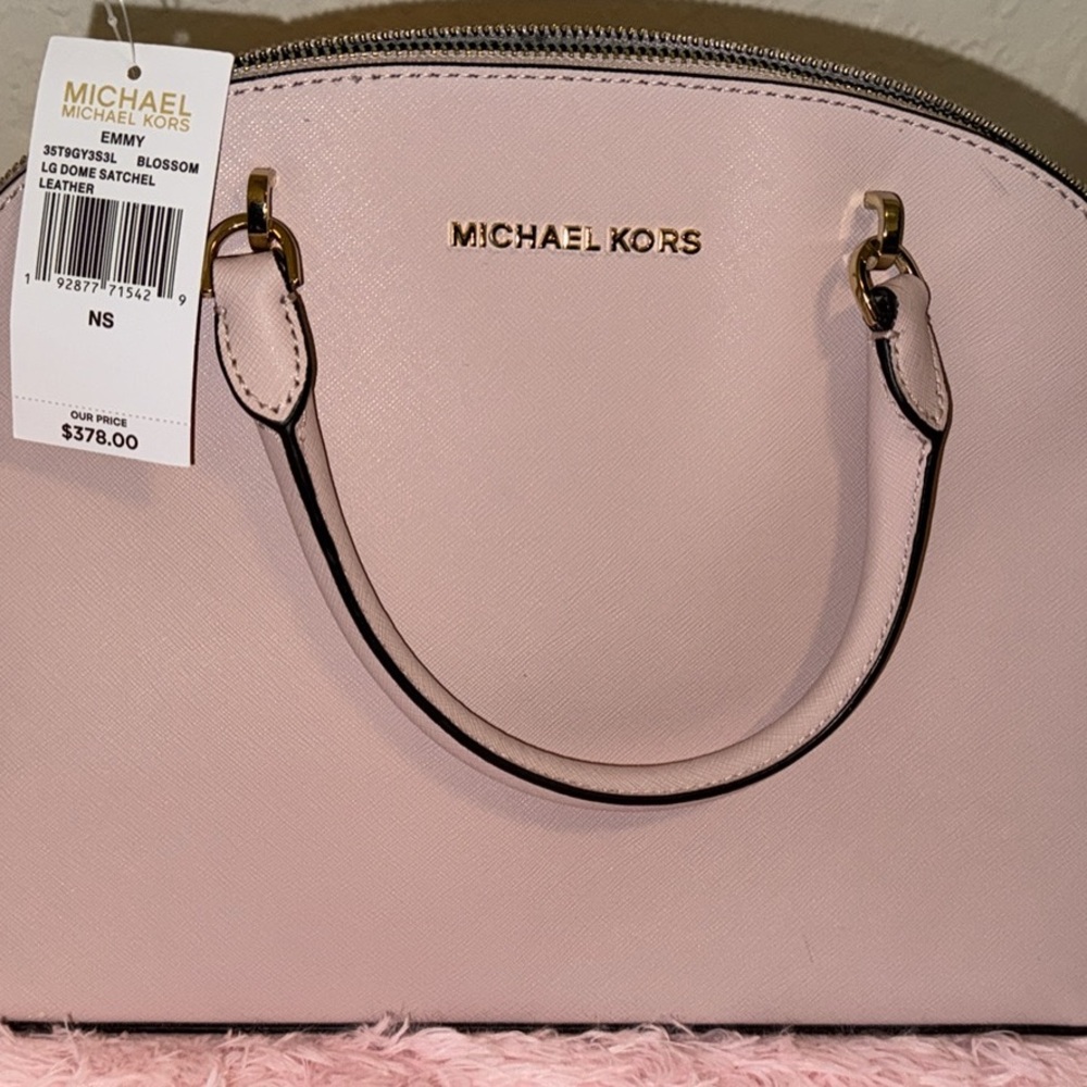 Michael Kors Pink Saffiano Leather Satchel
